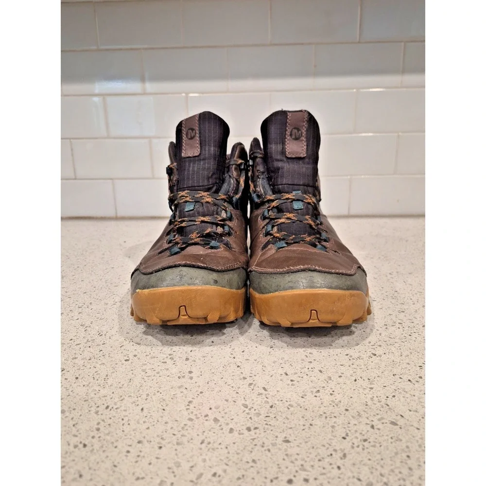 Size 9 Men's Merrell Overlook 6 Ice+ Waterproof Snow Boots Black/Brown